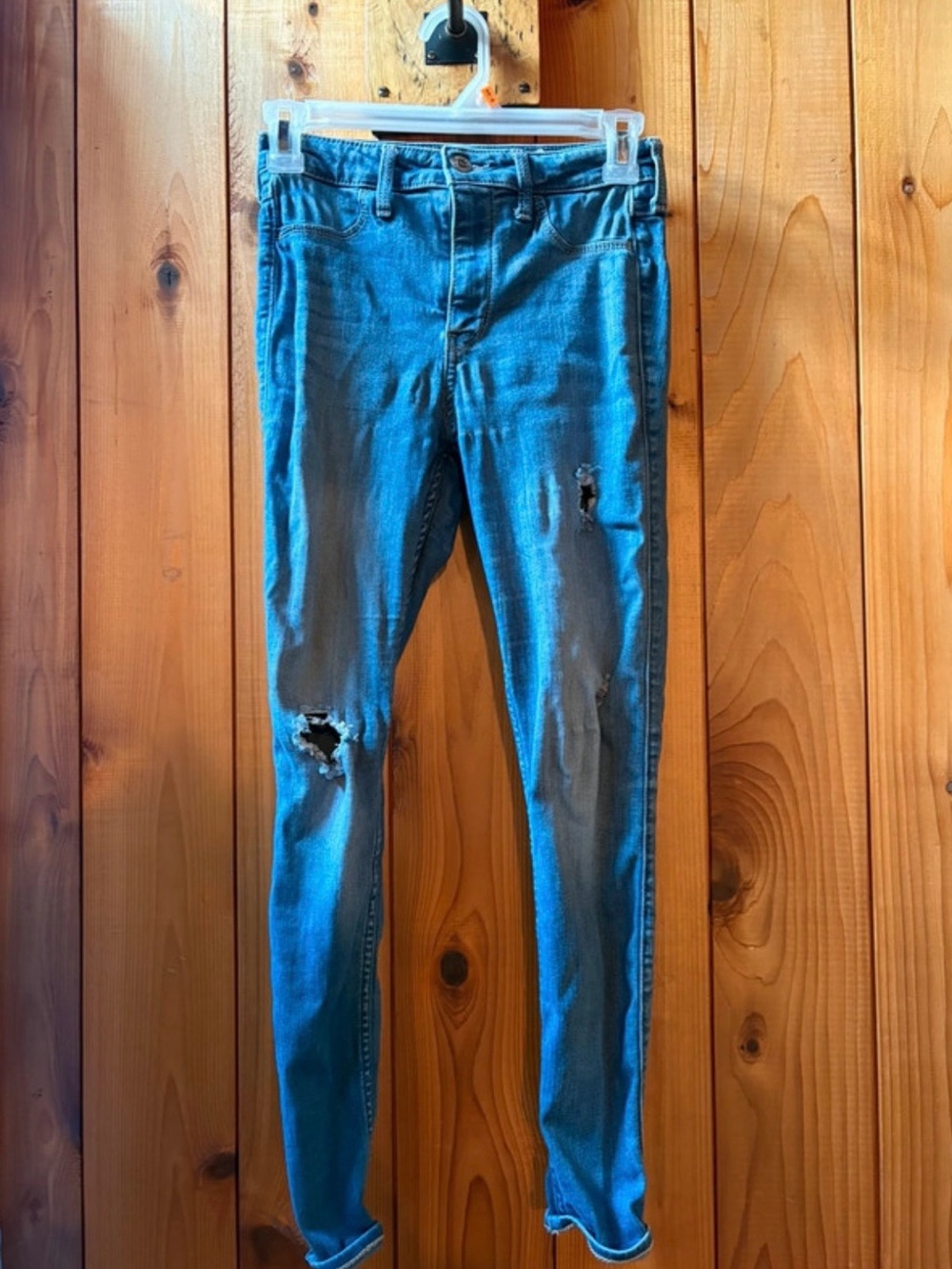 Hollister Distressed Blue Skinny Jeans